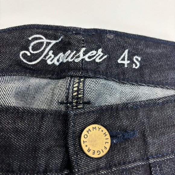 Tommy Hilfiger Trouser Bootcut Women's size 4P Dark Wash Blue Denim Jeans - Picture 2 of 4